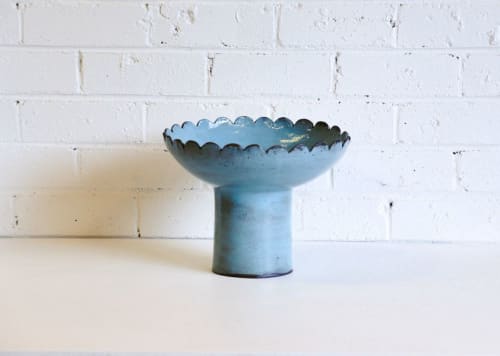 Blue Flower Bowl | Sculptures by Shellie Christian Ceramics