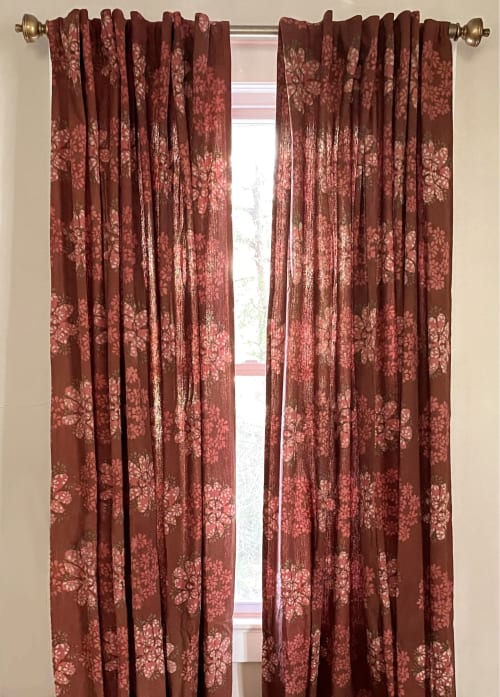 Curtain | Forget Me Not | Curtains & Drapes by ichcha