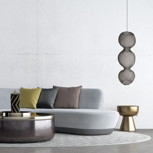 Steel Wire Mesh hanging Sculpture #11 | Sculptures by Anne Lindsay