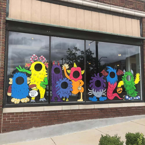 Window Painting | Murals by Nora Kate Paints | Stewart’s Heating & Air Conditioning in Dixon