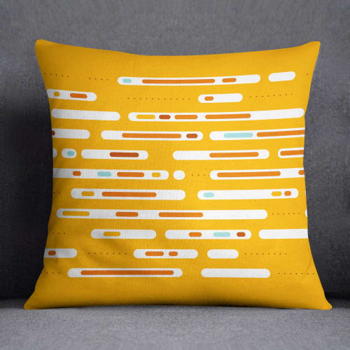 Mid-Century Daybreak Square Throw Pillow | Pillows by Michael Grace & Co.