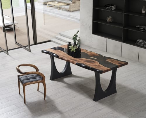 Black Walnut Live Edge Dining Table - Kitchen Table | Tables by Tinella Wood