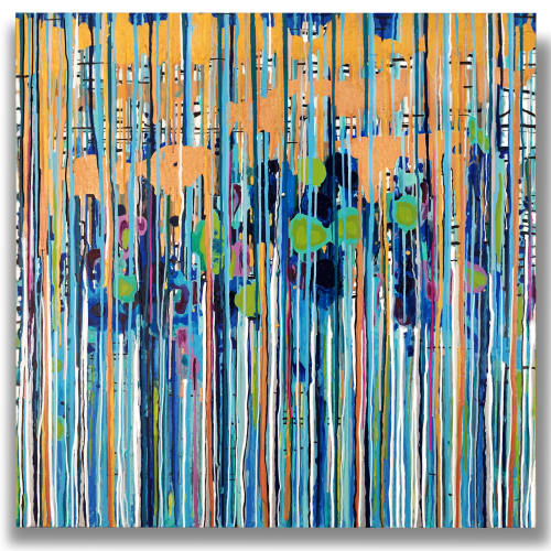 Flow | Oil And Acrylic Painting in Paintings by Kari Souders | Korman Residential at The Pepper Building in Philadelphia
