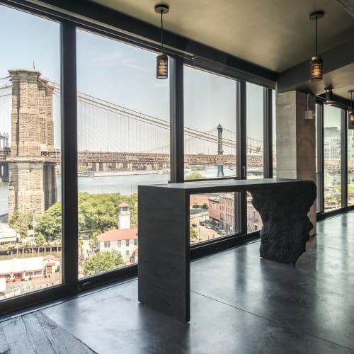 Custom-made Black Silica Table | Tables by Fernando Mastrangelo | 1 Hotel Brooklyn Bridge in Brooklyn