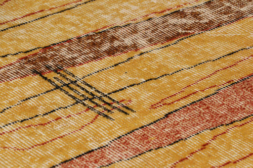Vintage Zeki Múren Deco Runner in Gold, with Colorful | Area Rug in Rugs by Rug and Kilim