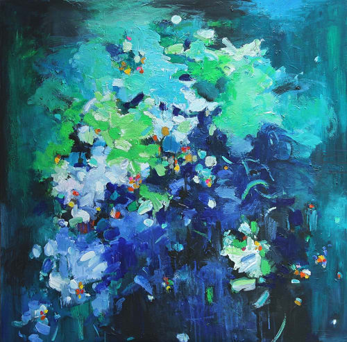 Whispers in the night | Oil And Acrylic Painting in Paintings by Art by Geesien Postema