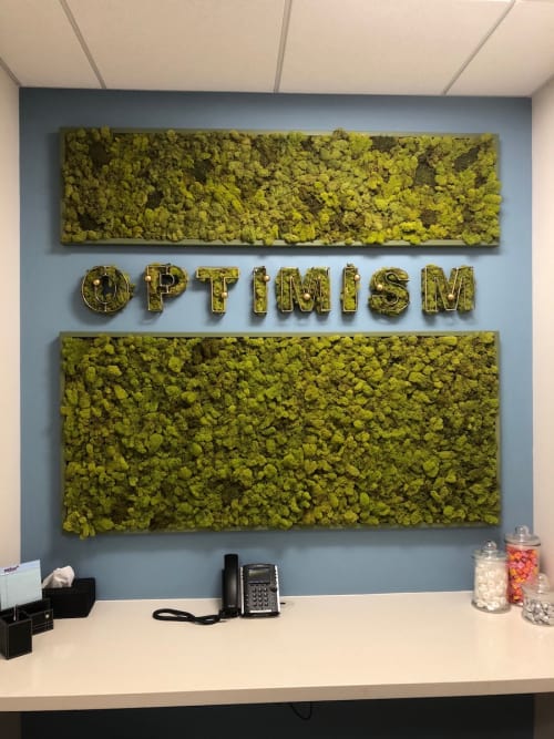 Integrity and Optimism Acoustic Moss Walls | Plants & Flowers by Open Eye Art | Melvin Mark in Portland