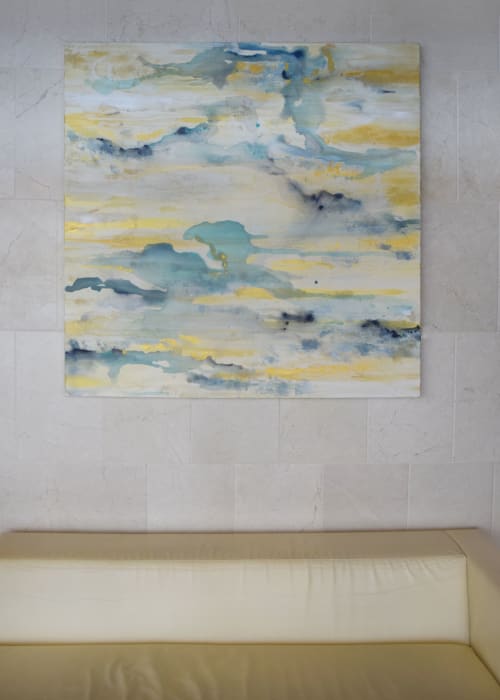 Satin Sea | Paintings by Jennifer Hayes | Spa and Salon at Four Seasons Hotel St. Louis in St. Louis