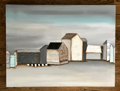 Matchstick House | Mixed Media by Laura Van Horne Art | Gray Sky Gallery in Seattle