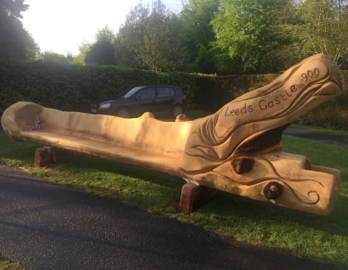 Oak Bench | Benches & Ottomans by William Jordan | Leeds Castle in Broomfield