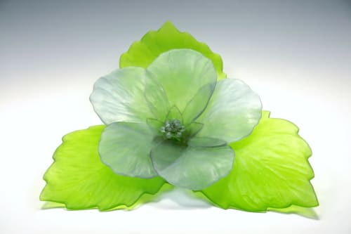 DJR Glass / "Hibiscus" | Art Curation by DJR Glass / Donna J. Rice | Private Residence in Minneapolis
