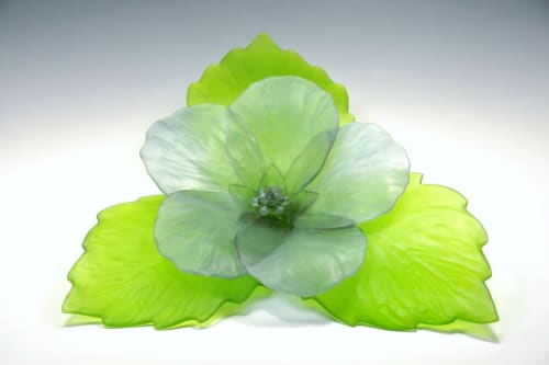 DJR Glass / "Hibiscus" | Sculptures by DJR Glass / Donna J. Rice | Private Residence in Minneapolis