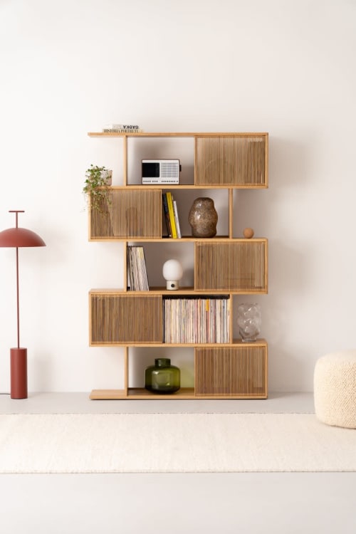 MOLL – Solid Oak Wood Bookshelf - Versatile and Multi-functi | Book Case in Storage by Mo Woodwork