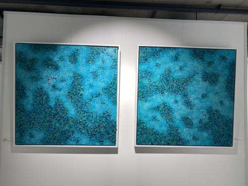 Linger Awhile 1 and 2 | Mixed Media by Elizabeth Langreiter Art | AAD Art Gallery - Australian Art & Design in The Rocks