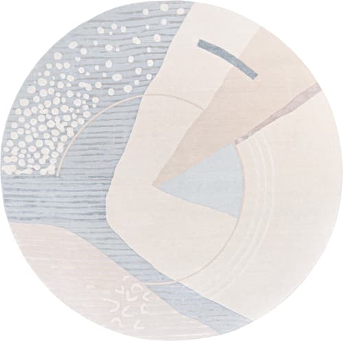 Rug Composition VII round abstract nude | Area Rug in Rugs by Atelier Tapis Rouge