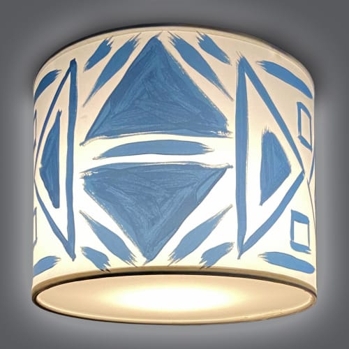 Aztec Alliance Ceiling Drum | Flush Mounts by Robin Ann Meyer