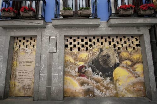 Brown Bear | Murals by Emily Read Art | Ayuntamiento De Tolosa in Tolosa