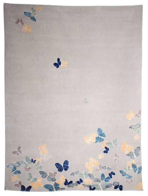 Spirit in the sky rug. Butterflies | Area Rug in Rugs by Sergio Mannino Studio