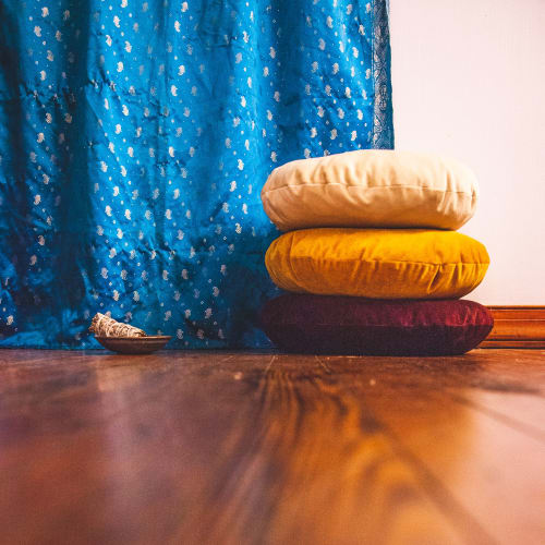 Velvet Meditation Cushions | Pillows by Melike Carr