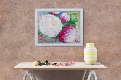 Touched by the Divine | Oil And Acrylic Painting in Paintings by Elena Parau