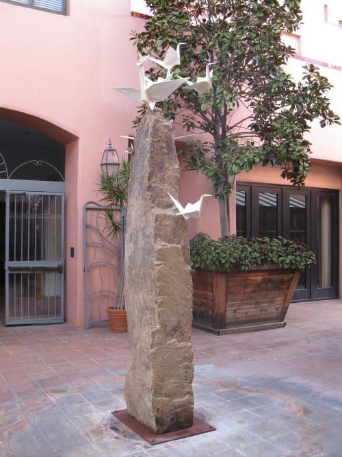 Rising Cranes | Public Sculptures by KevinBoxStudio | Acupuncture Santa Monica in Santa Monica