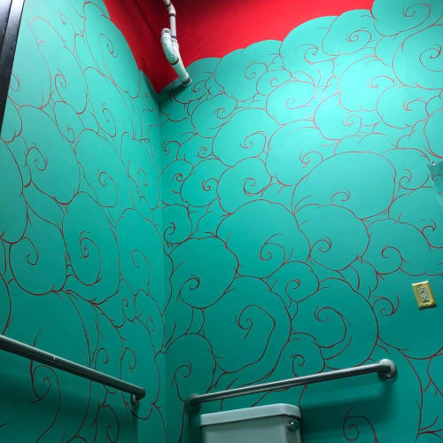 Bathroom mural | Murals by FoxySwine
