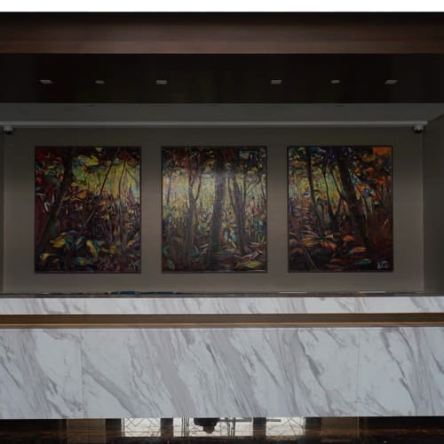 Forest | Oil And Acrylic Painting in Paintings by Gabriel Pitcher | Olive Tree Hotel Penang in Bayan Lepas