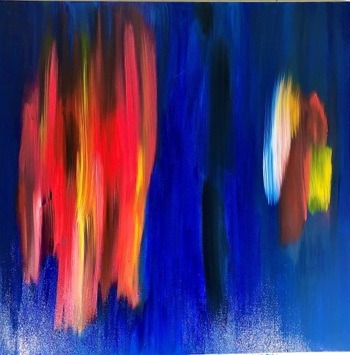 Fire on the Horizon | Oil And Acrylic Painting in Paintings by Dutch Montana Art