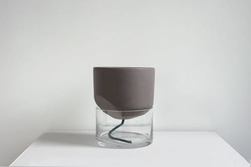 Kapi big anthracite | Vases & Vessels by Krafla | Krafla Studio in Kraków