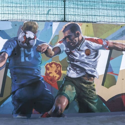 Lions' Den | Street Murals by ART BY NASIMO | Home of Football - National Football Base Boyana in Sofia
