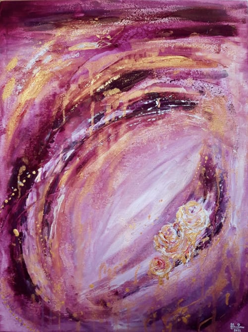 Lilac wine | Paintings by Elena Parau