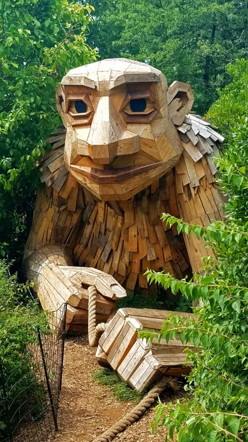 Sneaky Socks Alexa | Public Sculptures by Thomas Dambo | The Morton Arboretum in Lisle