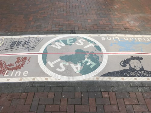 Waltham Abbey Meridian Line Mosaic | Public Mosaics by Paul Siggins - The Mosaic Studio