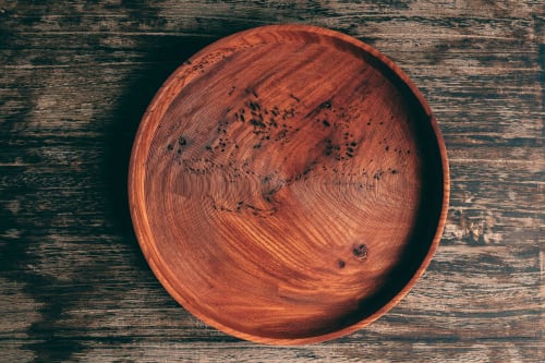 Keyaki Ring Tray | Serving Tray in Serveware by Big Sand Woodworking