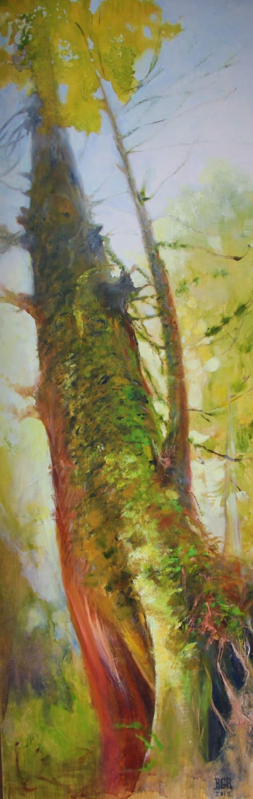 Oldgrowthforest Tree | Oil And Acrylic Painting in Paintings by Art by Bgr / Benedicte Grange Rogulski