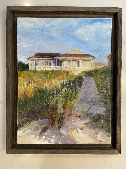 Beach House | Oil And Acrylic Painting in Paintings by Julia Lawing Fine Art | Southerly House in St. Simons Island