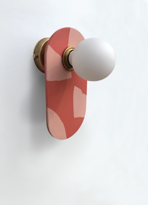 Tutti Frutti - Coral & Pink Brass Wall Light - UK & EU only | Sconces by What The Mood