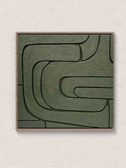 Green Geometric 3d Artwork | Mixed Media by Berezart