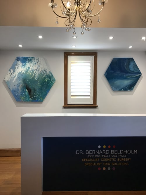 Celestial Rain and Sublime Rush | Paintings by Virginia Burke | Dr Beldholm - Body Contouring Surgeon in Lorn