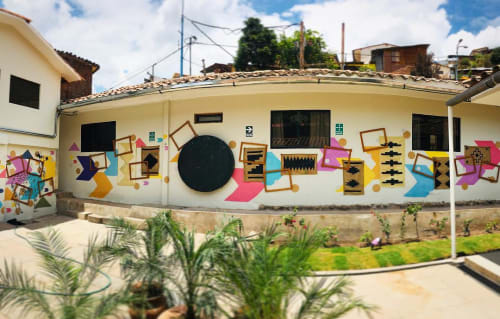 Outdoor Colourful Collage | Murals by pepallama | Selina Cusco Saphi in Cusco