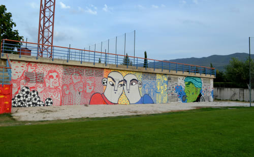 FC Locomotive Stadium | Murals by Masholand