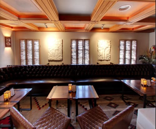 Temple Mandala & Star Mandala | Public Sculptures by KevinBoxStudio | AGAVE Restaurant & Lounge in Santa Fe
