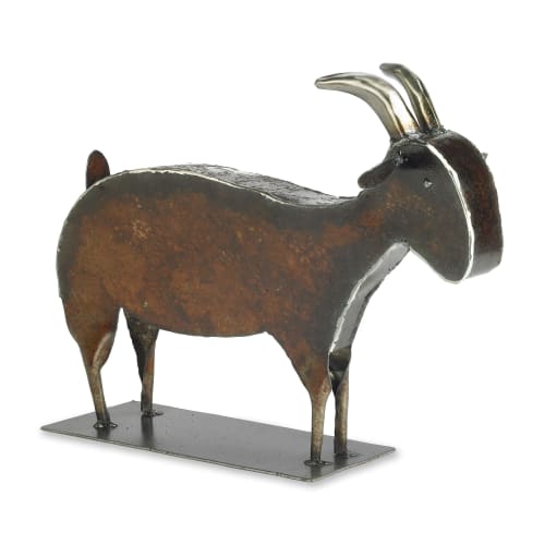 The Greatest Goat Tabletop Sculpture | Sculptures by Gatski Metal