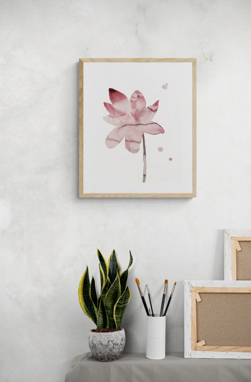 Lotus : Original Ink Painting | Drawings by Elizabeth Becker