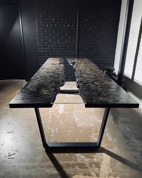 Quilted Maple Ebonized River Table | Tables by Live Edge Lust