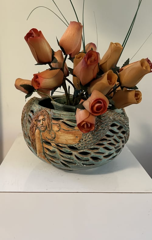 Double Wall Mermaid Bowl | Sculptures by Sheila Blunt