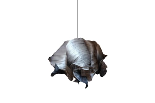 Handpainted Fabric Pendant Light Nebula 60cm by Studio Mirei | Pendants by Costantini Design