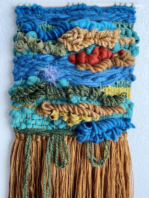 Woven Wall Hanging | Tapestry in Wall Hangings by Mpwovenn Fiber Art by Mindy Pantuso