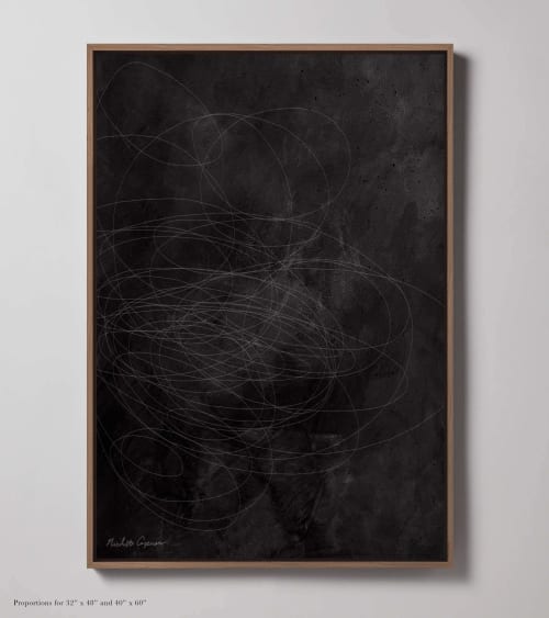 Abstract Expressionism Framed Giclée Print Black | Paintings by ART + ALCHEMY By Nicolette Atelier