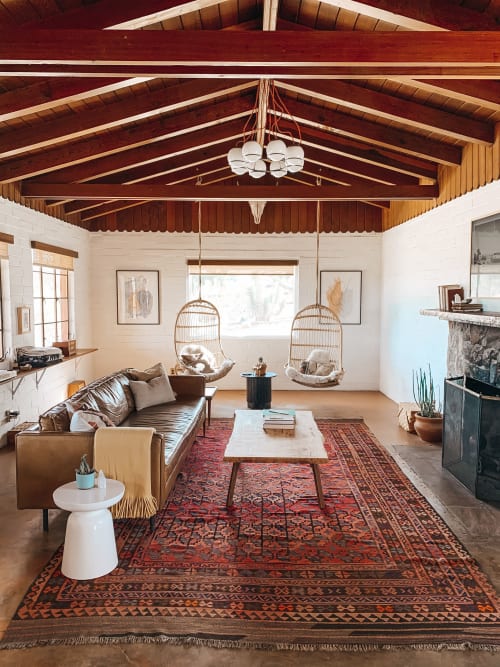 Hanging Rattan Chair | Chairs by Serena & Lily | The Joshua Tree House in Joshua Tree